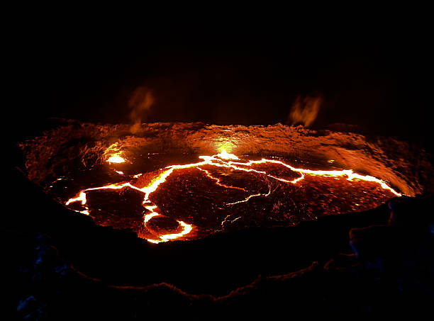 istock Erta Ale volcano crater, melting lava, Danakil depression, Ethiopia 622920282