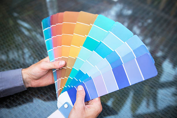 istock interior designer working with pantone color swatch 622920792