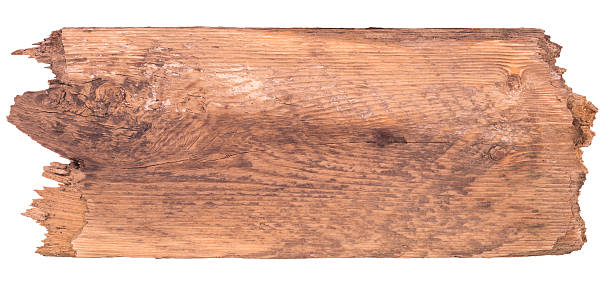 istock Old wooden board isolated on a white background. 622922534