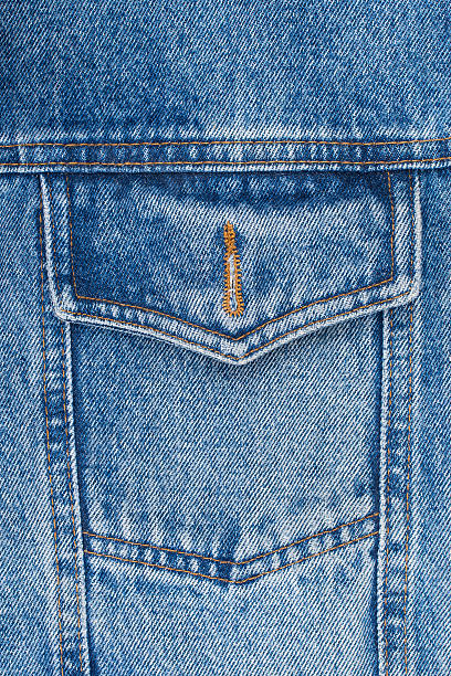 detalle de primer plano de una chaqueta de mezclilla vintage - denim jacket fotografías e imágenes de stock