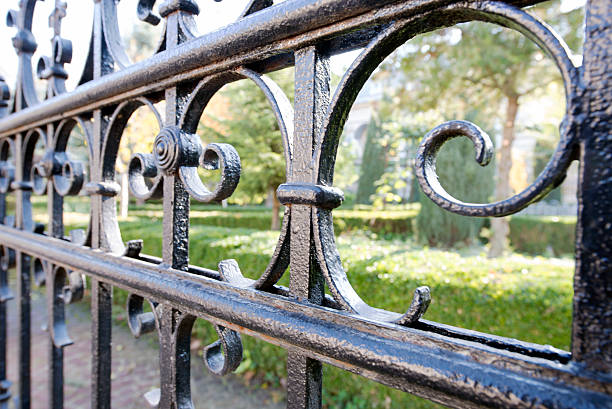 istock Metal fence 622925102