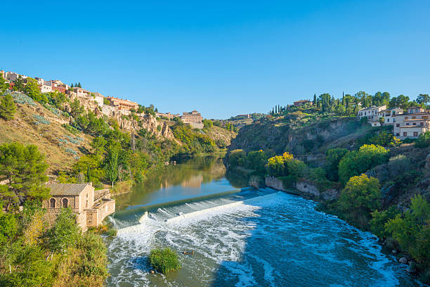 River meandering through a ravine in Toledo