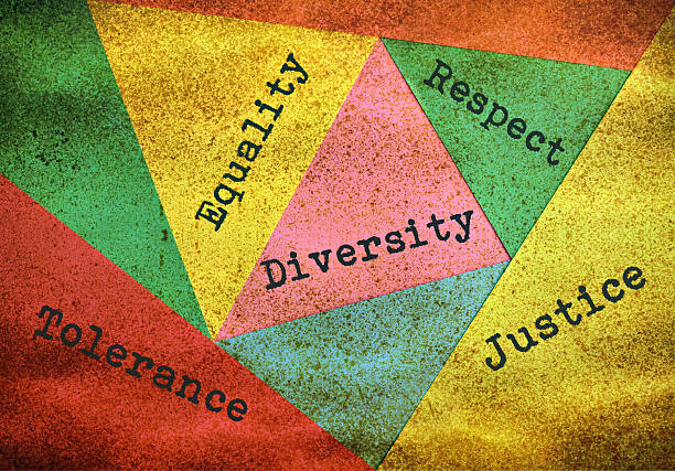 Diversity and tolerance Concept about people diversity and tolerance on multicolor background respect stock pictures, royalty-free photos & images