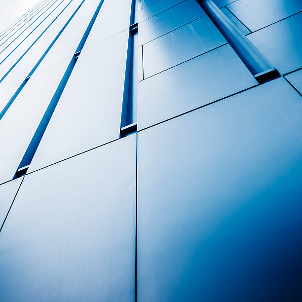 istock steel wall pattern background of modern building 622959432