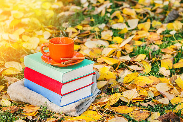istock Stack of books and a cup of hot coffee 622959950