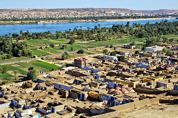istock Nubian village, irrigated fields and Nile River 622961396