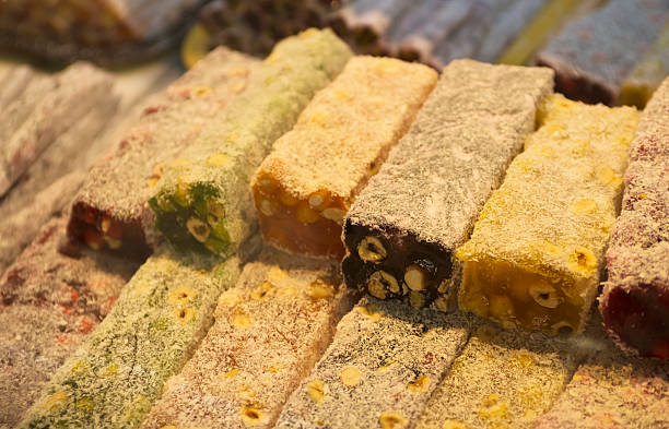 istock Assortment of Turkish delight on the counter. 622966600
