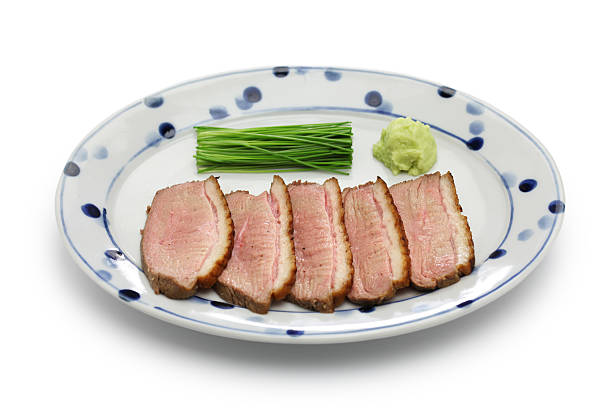 kamo rosu, seared duck breast steamed, japanese cuisine