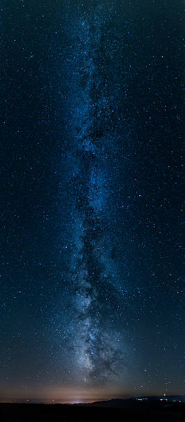 Panorama of the Milky Way stock photo