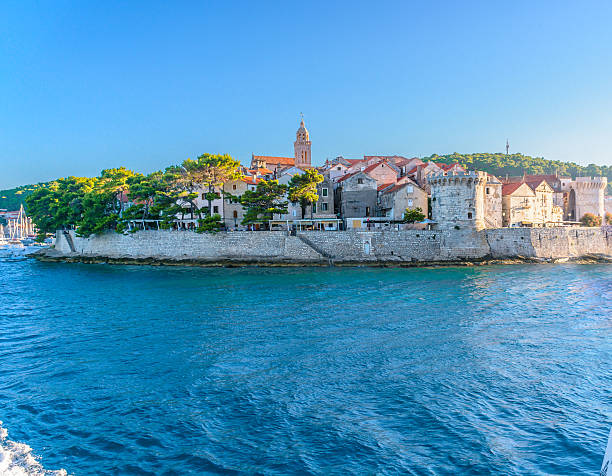 istock Town Korcula waterfront view, Croatia.. 622971528