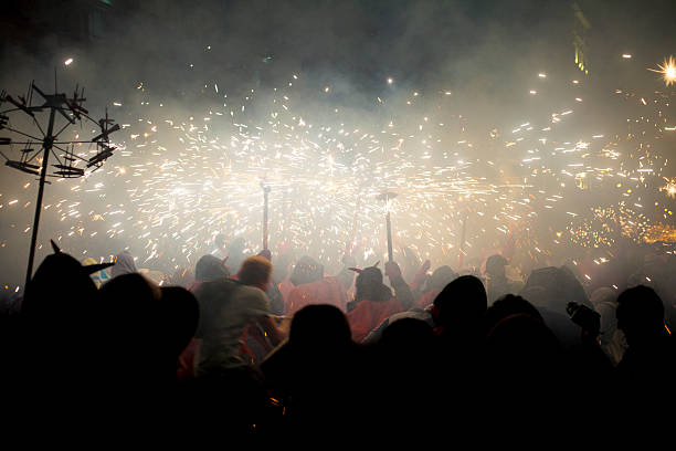 istock Correfoc - Spain traditional party in mediterranean area 622971600