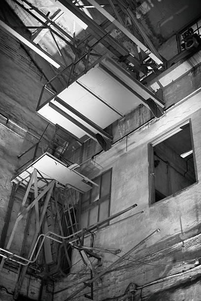 istock Abandoned industrial factory interior. 622973926