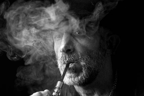 istock Man in the smoke portrait 622974212