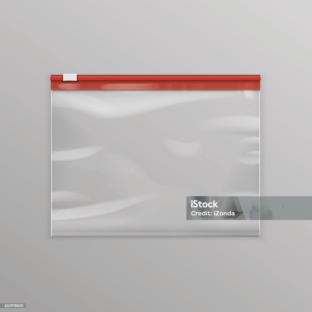 Borsa Con Cerniera In Plastica Trasparente Sigillata Rossa - Immagini  vettoriali stock e altre immagini di Busta di plastica con zip - iStock