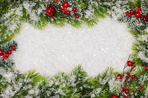 istock Christmas greeting card. Christmas border with copy space. 622979414