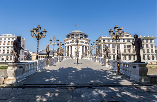 View of the Prosecution Office (State Attorney) and  Foreign Affairs Ministry buildings from the Art Bridge.