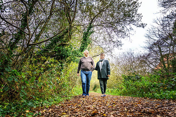 istock Senior couple in autumnal rural setting 622981354