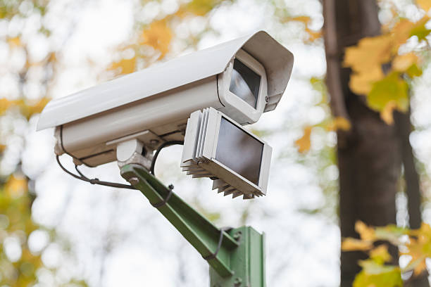istock Outdoor surveillance camera in park 622985762