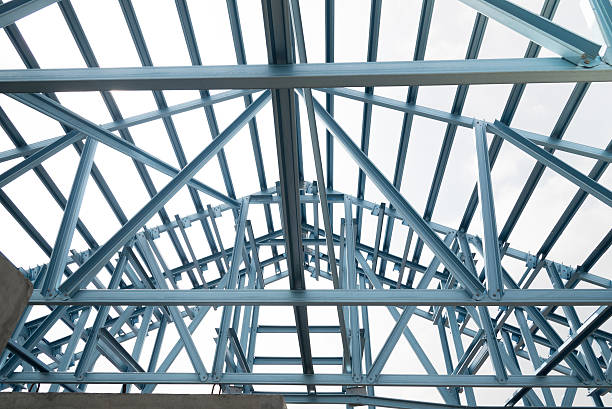 istock Structure of steel roof. 622988136