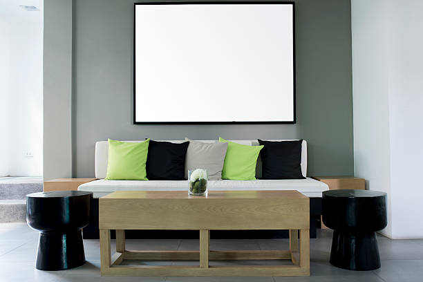 Modern living Room. stock photo