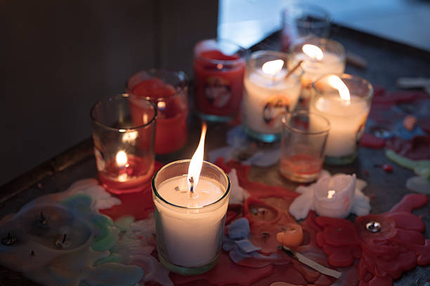 istock Burning candles in church 622990138