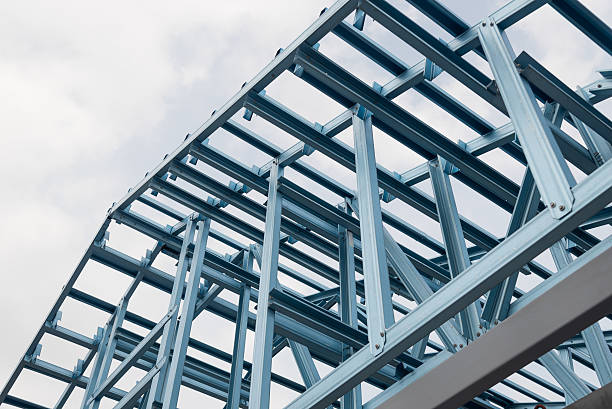 istock Structure of steel roof. 622990618