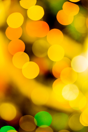 Abstract Defocused Christmas Tree Lights
