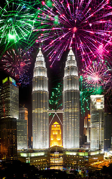 istock Festive fireworks over the downtown Kuala Lumpur, Malaysia 622991746