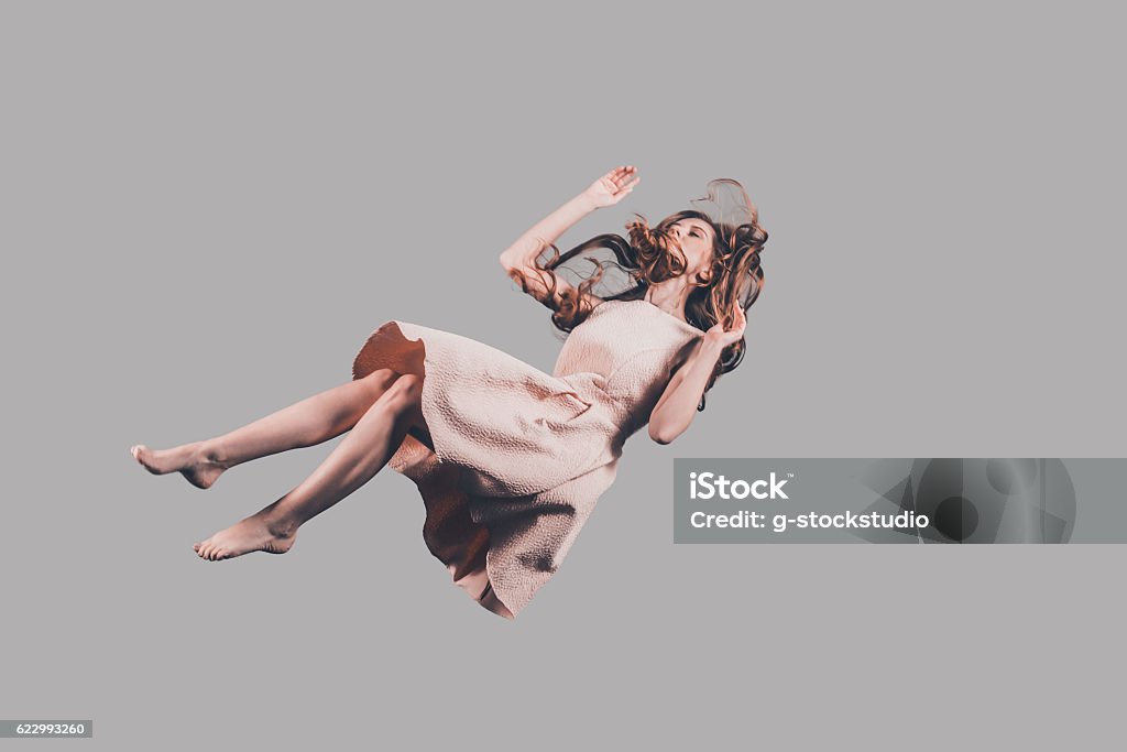 Schwebende Schönheit. - Lizenzfrei Levitation Stock-Foto