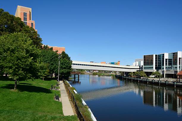 istock Grand River Waterfront, Lansing Michigan 622993366