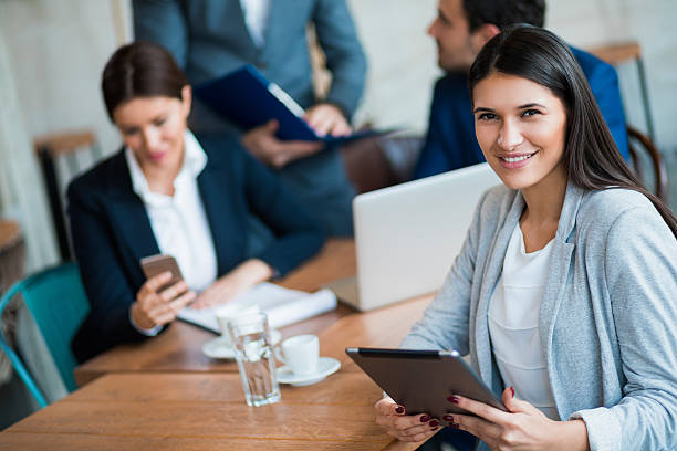 istock Young businesswoman using digital tablet at the office 622993472