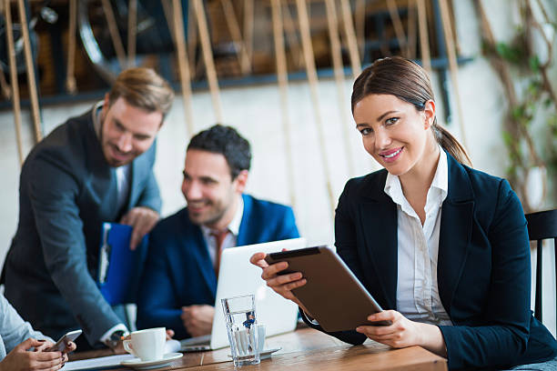 istock Young businesswoman using digital tablet at the office 622993746