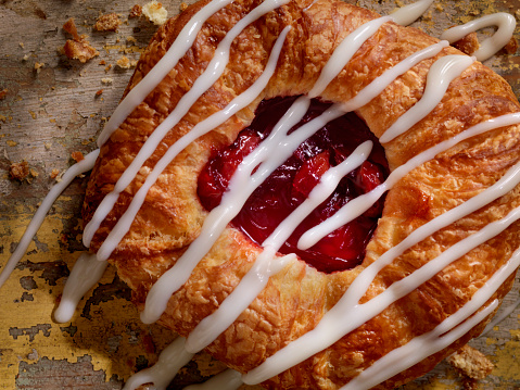Cherry Danish with Vanilla Icing  -Photographed on Hasselblad H3D2-39mb Camera
