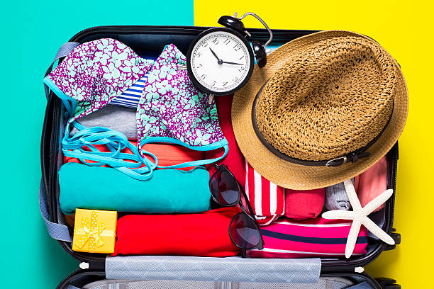 istock Travel preparations on wooden table 623065992