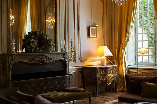 Photo of Luxury and elegant french living room.