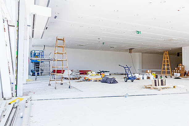 istock View on large showroom with painting equipment 623066468