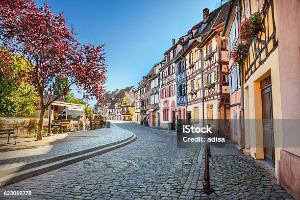 Town Of Colmar Stock Photo - Download Image Now - Europe, Colmar, Street