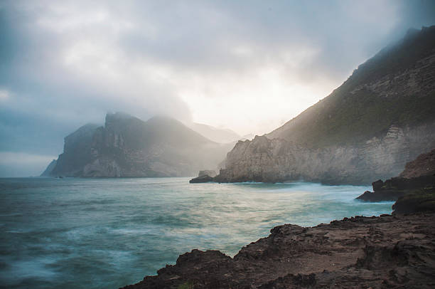 Evening view of Mughsail beach, Salalah, Oman
