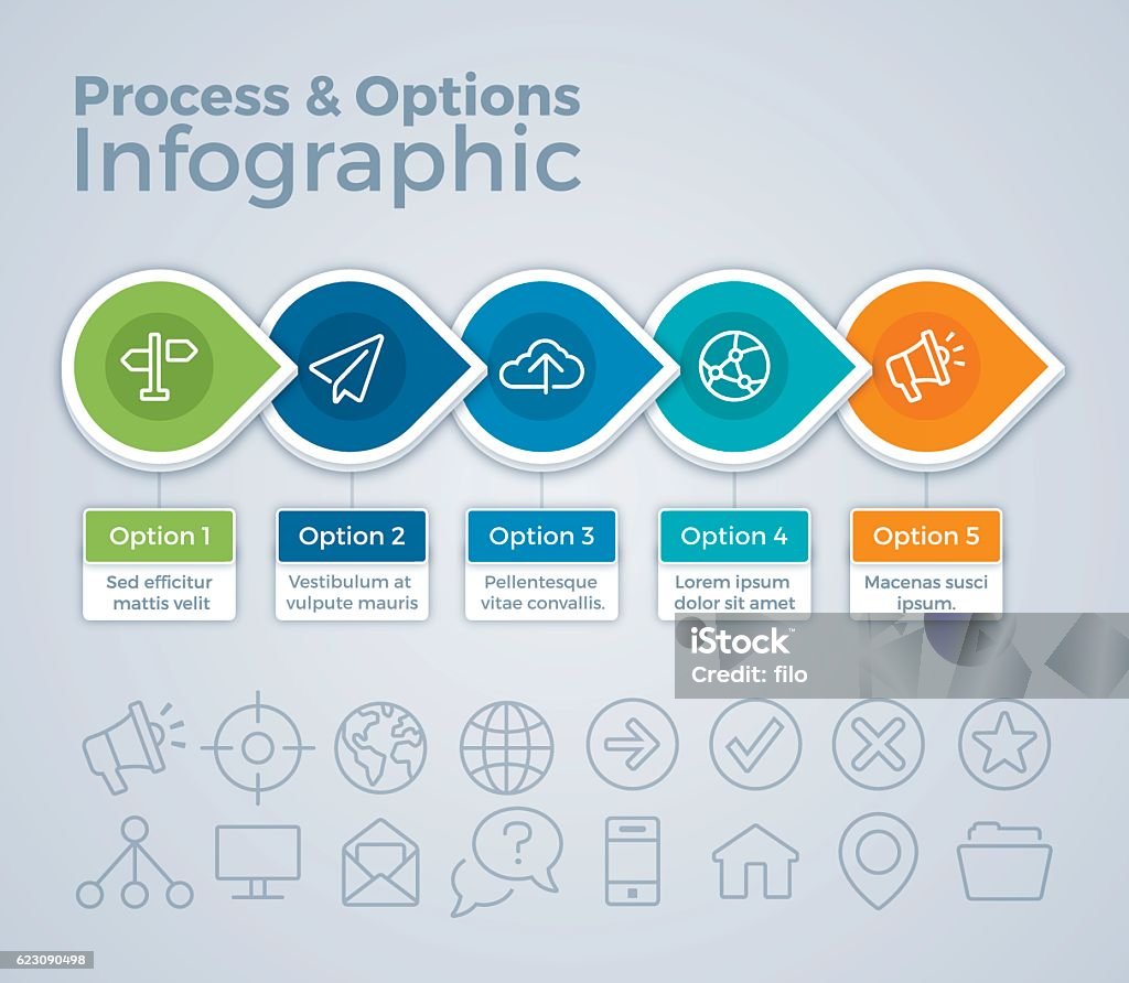 Select Process Infographic Process And Options Infographic Stock Illustration - Download Image Now ...