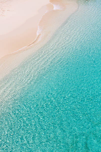 above view at anguilla beach above view at picture perfect caribbean beach at anguilla island caribbean sea photos stock pictures, royalty-free photos & images