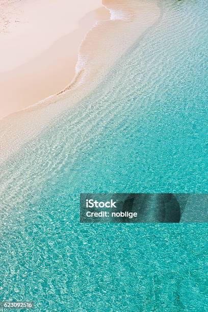 Above View At Anguilla Beach Stock Photo - Download Image Now - Beach, Sea, Caribbean Sea