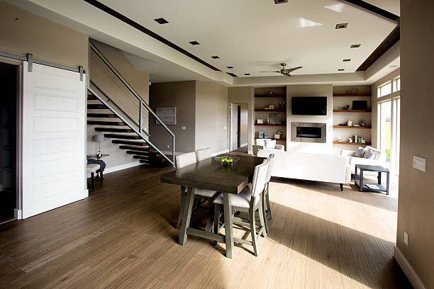 istock Clean Modern Comfortable New Home Interior Kitchen and Dining Ro 623095518