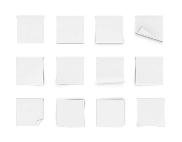 Rendering of twelve blank white stickers