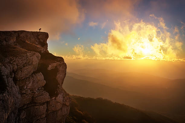 istock Beautiful mountain landscape with sunset sky in autumn time. Pho 623097046
