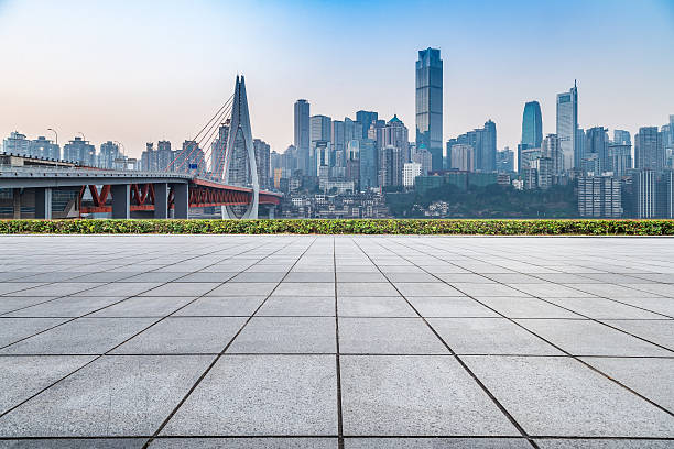 istock Empty floor and modern city skyline in chongqing,china 623098958