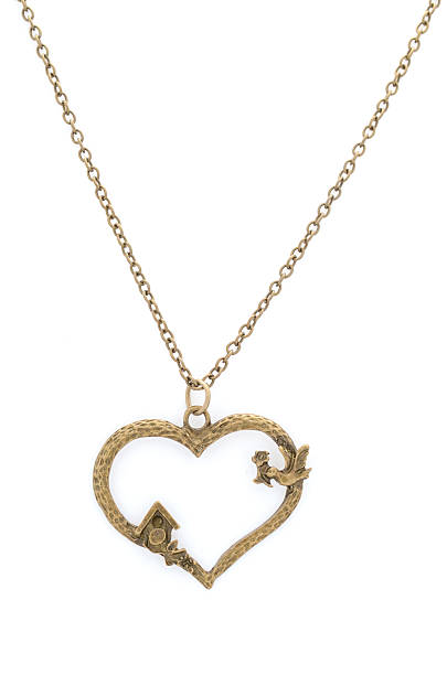 istock Pendant with heart isolated on white 623109742