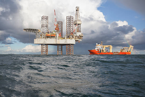 istock Offshore construction platform for production oil and gas 623110814