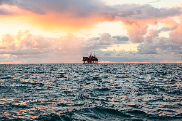 istock Offshore construction platform for production oil and gas 623110908