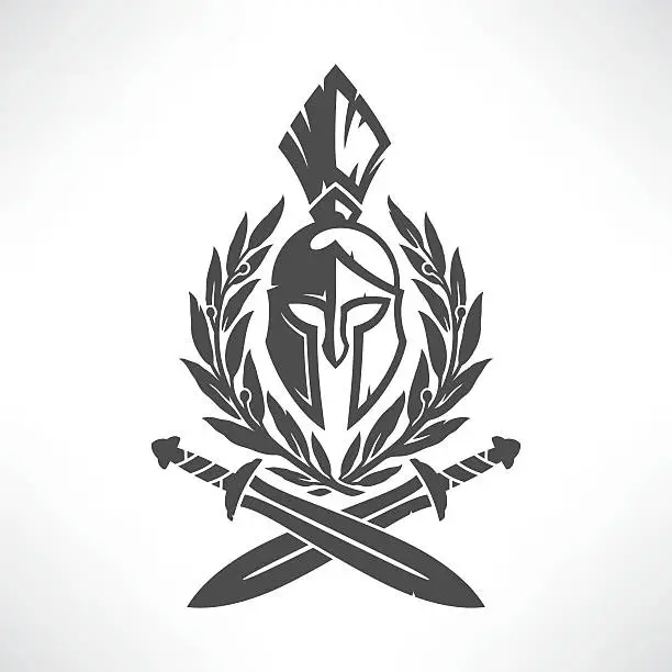 Vector illustration of Sparta coat of arms