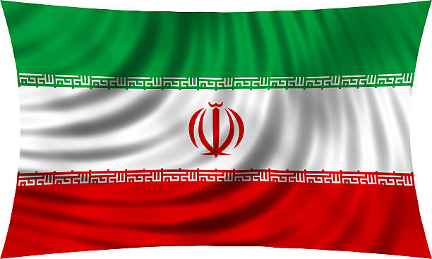 istock Flag of Iran waving isolated on white 623112262